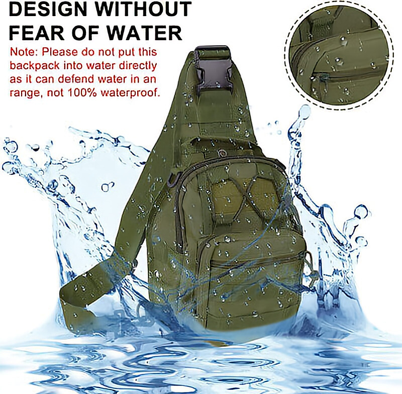 Mens Tactical Backpack Molle Sling Shoulder Bag Chest Pack Outdoor Hiking Travel