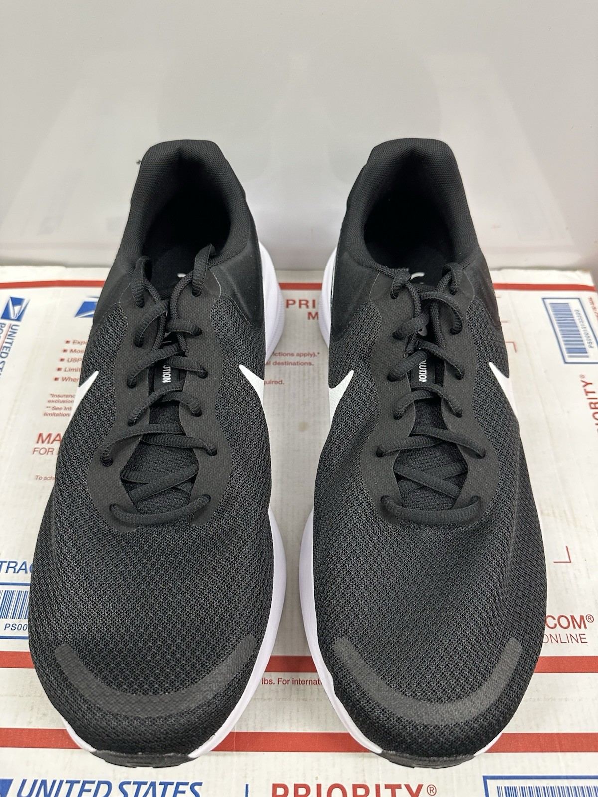 Nike Revolution 7 Wide ‘Black White’ FB8501 002 Size 12