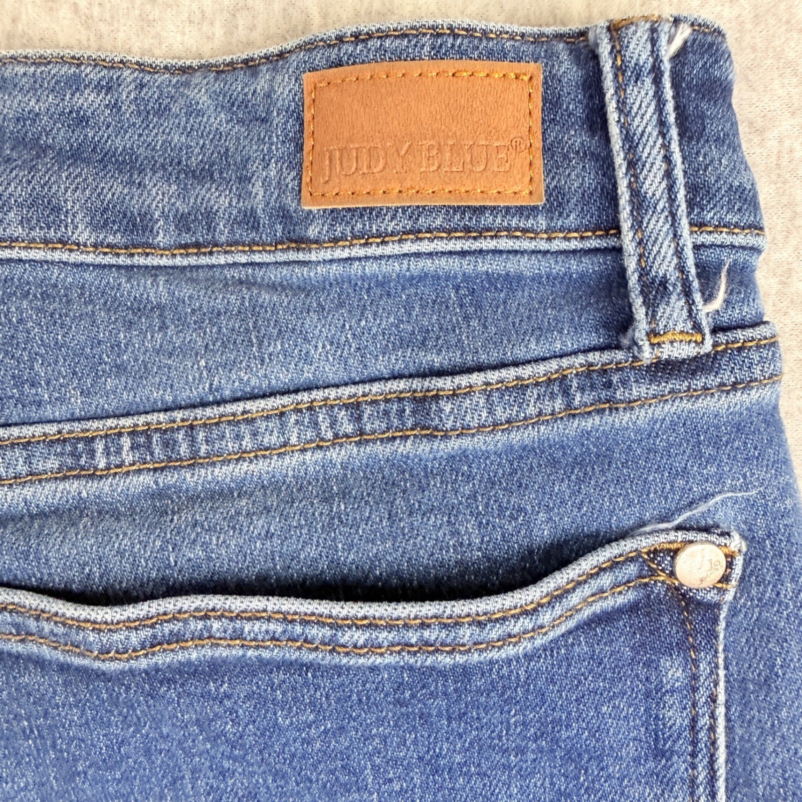 Judy Blue Slim Fit Jeans Womens 13/31 Blue Excellent Raw Hem JB88704 High Rise