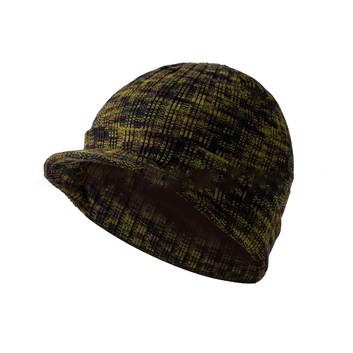 Unisex Winter Chunky Knit Visor Brim Winter Hat Beanie Thick & Warm Men Women