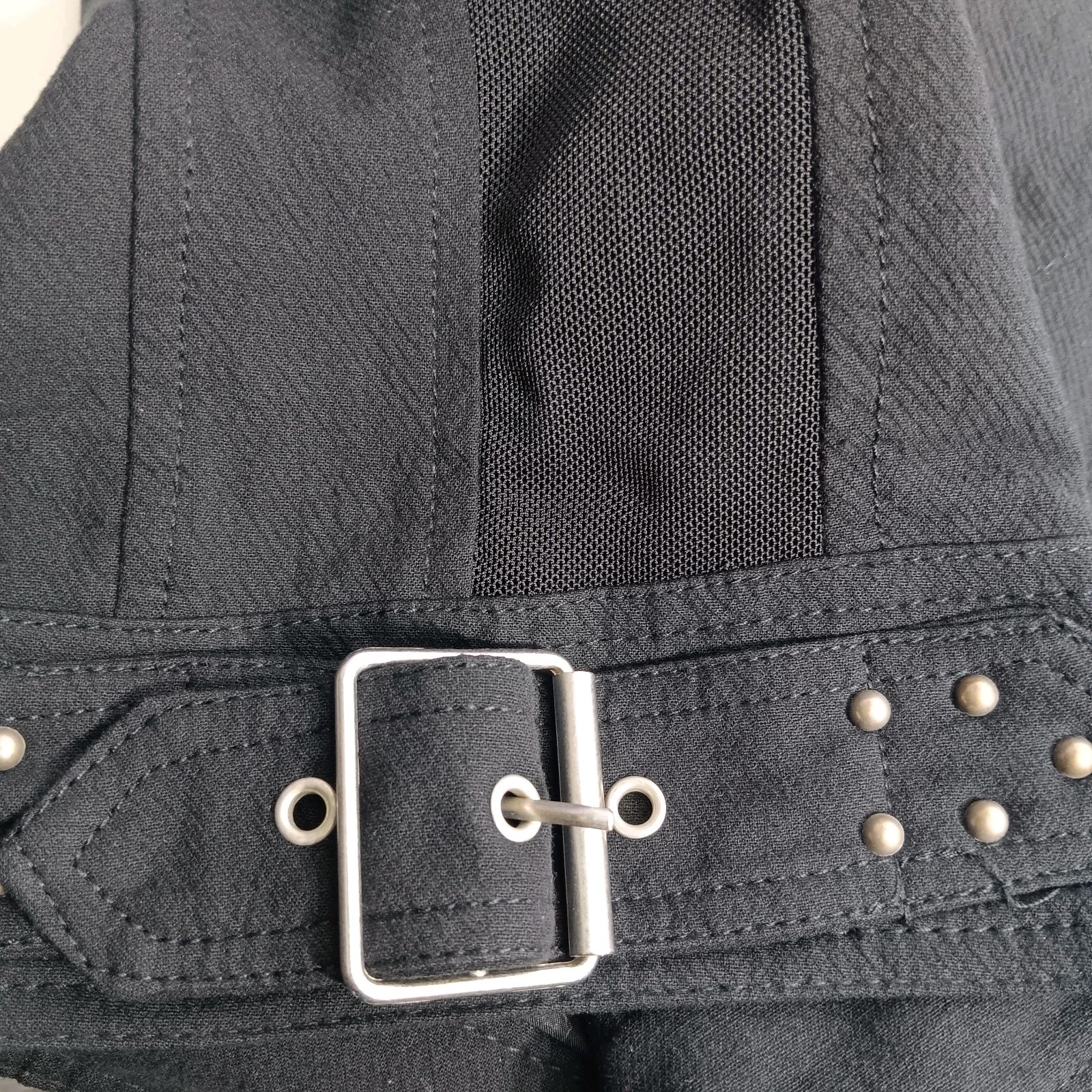 Blank NYC Crepe Moto Jacket Biker Zip Snap Adjust Belt Black Size S