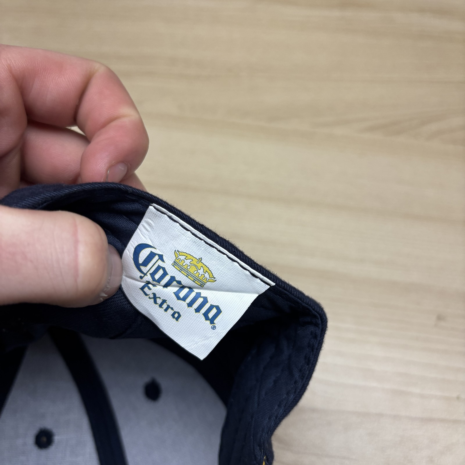 Corona Extra Hat Cap Strap Back Navy Yellow Logo Beer Brand Men