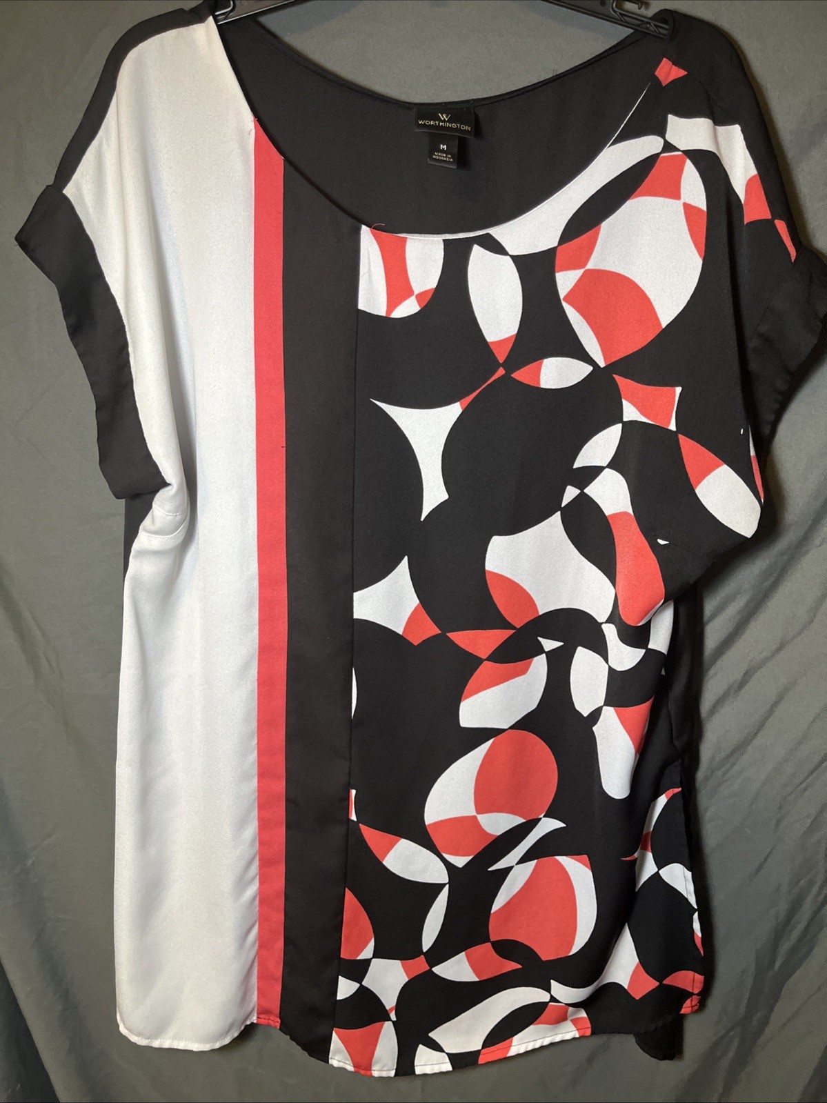 WORTHINGTON colorful sleeveless designer womens blouse Size Medium