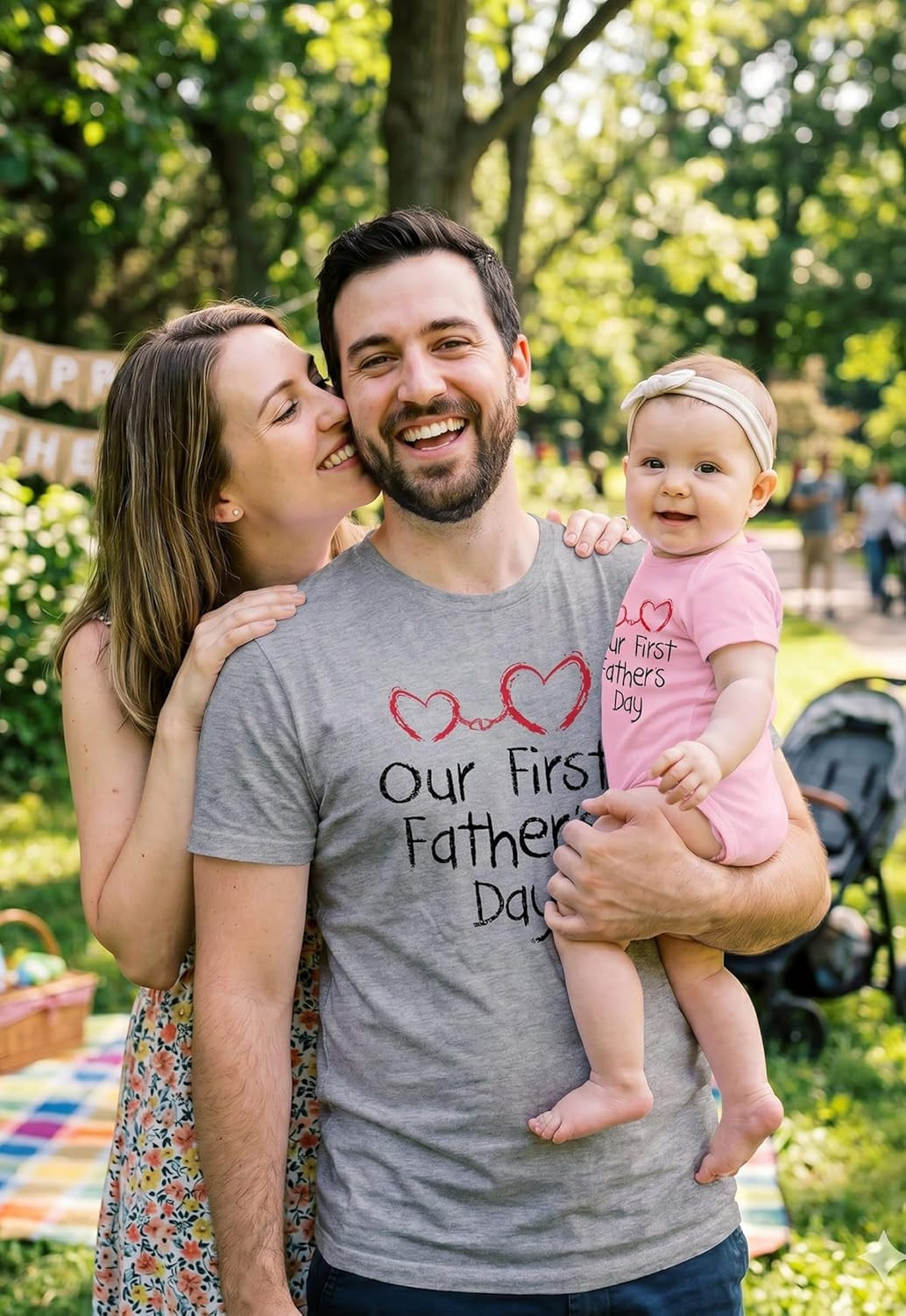 Our First Father’S Day Dad and Baby Matching Shirts – New Dad Gift Set with Men’