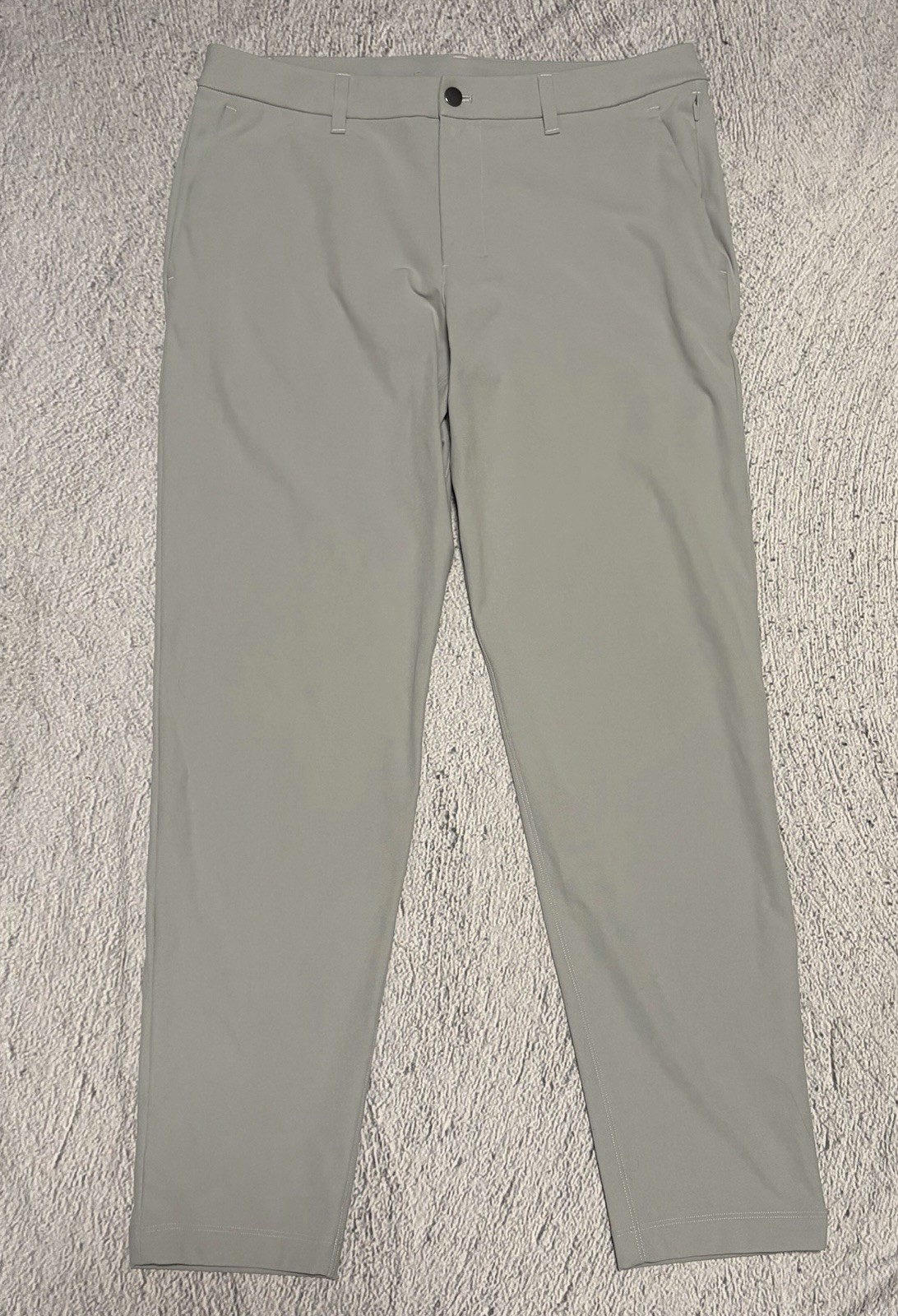 Lululemon ABC Slim Fit Trouser 34×30 Warpstreme Silver Drop Gray Stretch Pants