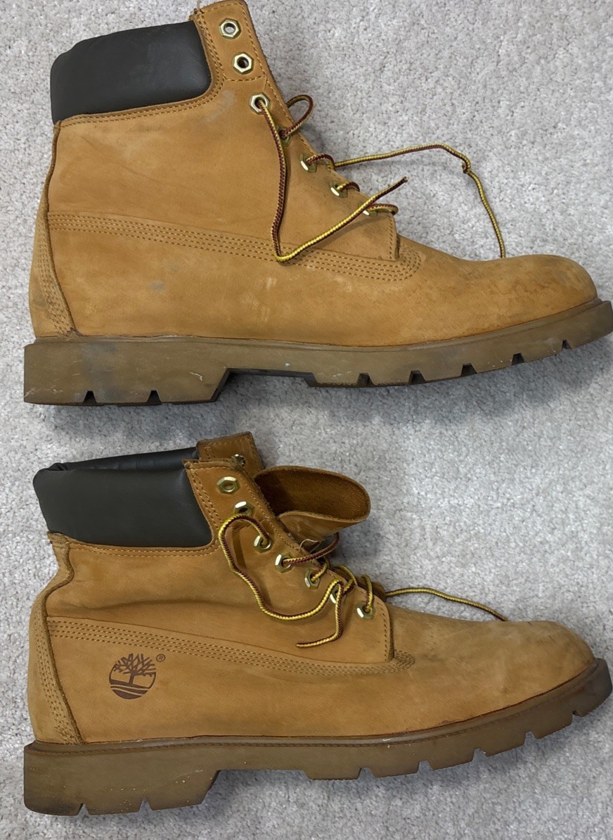 Timberland Boots Premium 6” Wheat Nubuck Waterproof 18094 Leather Work Men’s 12