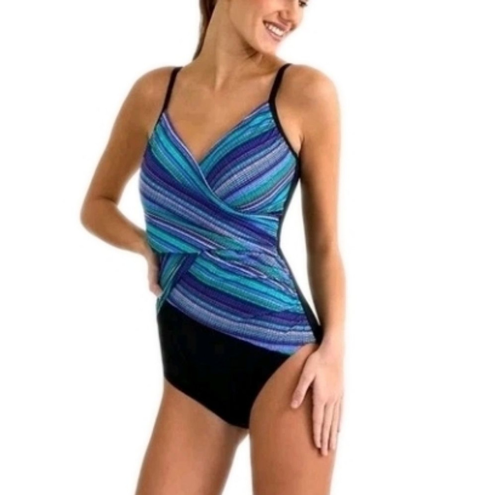Embrace Your Curves Miracle Brands Women’s XL Makenna One Piece Swimsuit NWT