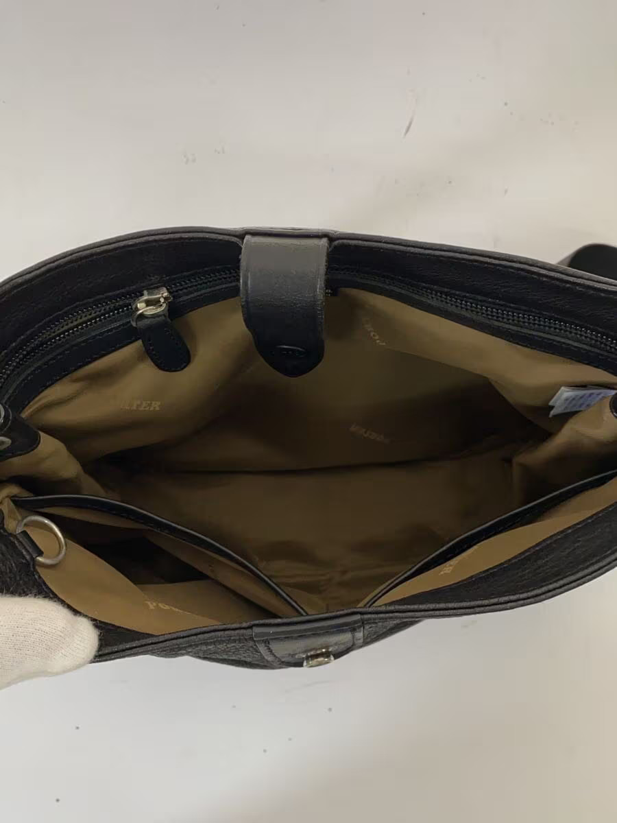 PORTER CISCO Shoulder Bag Leather BLK 120 03306