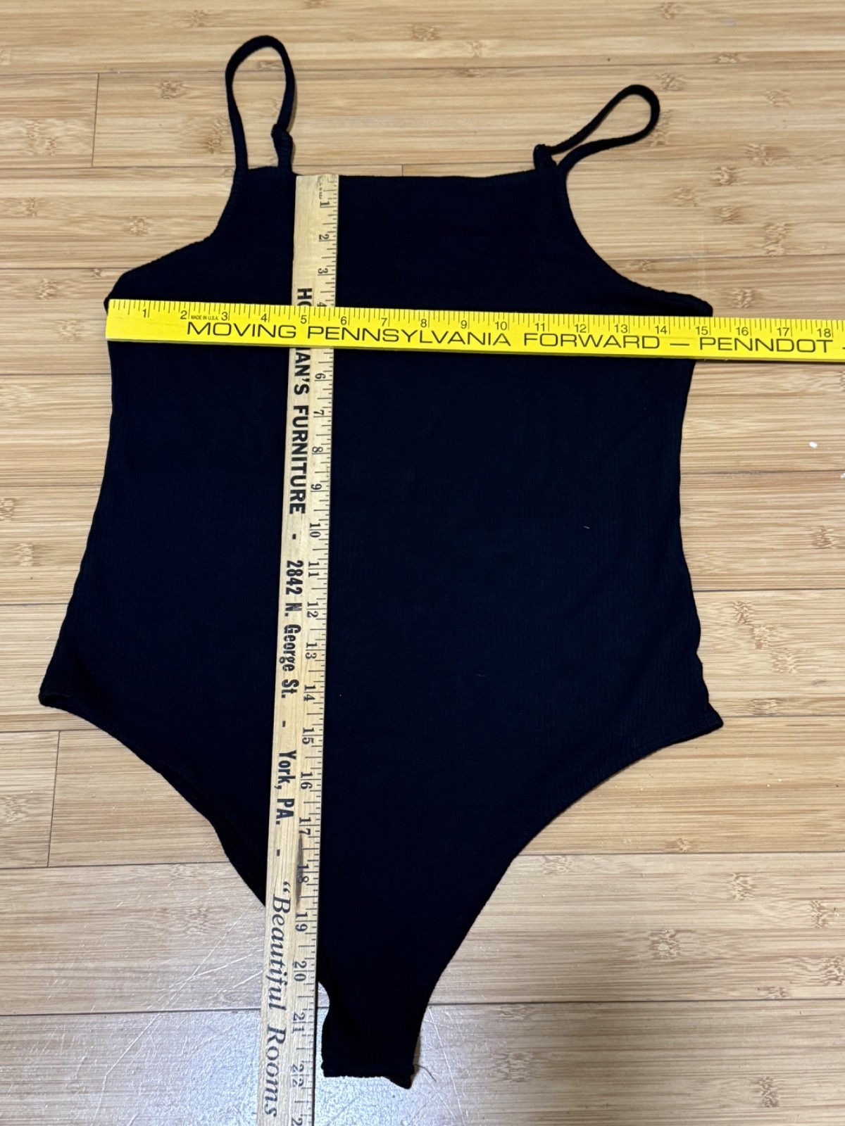 Wild Fable Black Body Suit Large Ribbed Tank Spaghetti Straps