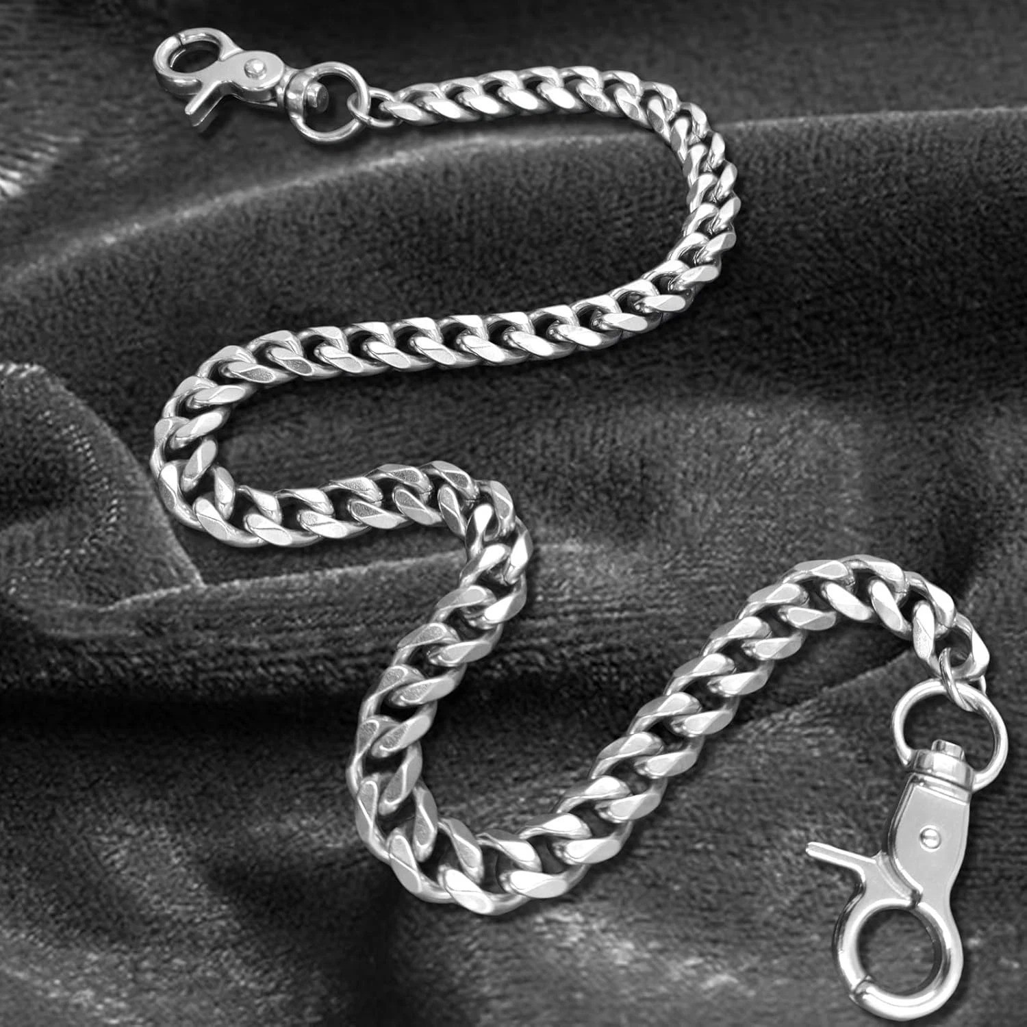 Heavy Duty Punk Wallet Chain 20″ Stainless Steel Jean Key Chain for Men Women