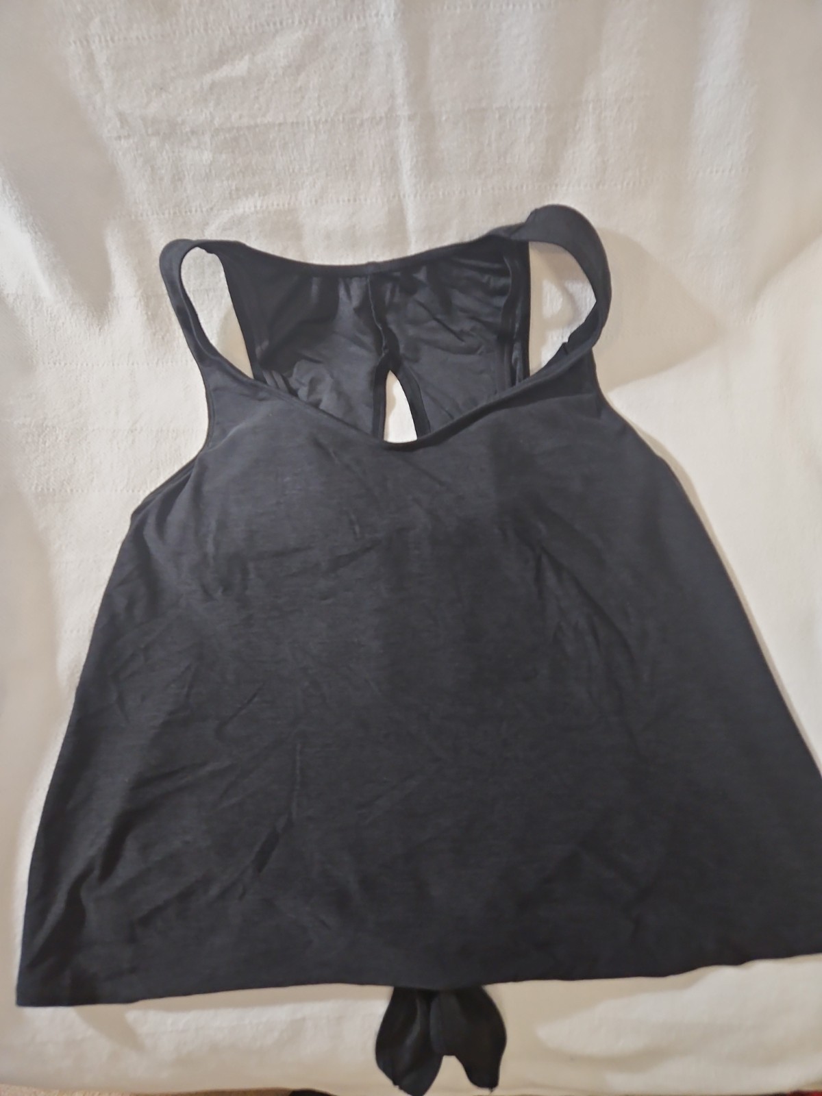 Kona Sol Black Tie-Back Active Tank or Swim Top Women’s Size Small