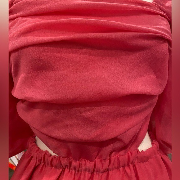 NWT A New Day Ruched and Smocked Side Cut Out Mini Balloon Dress with Pockets.