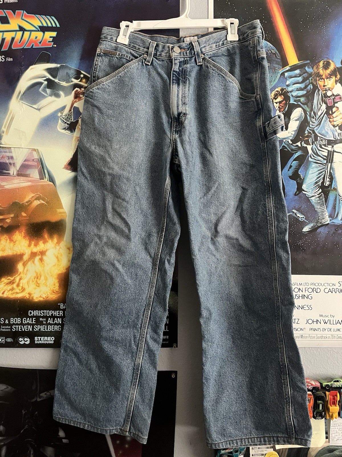 90s Calvin Klein Men’s Carpenter Jeans Baggy Wide Leg Size 32×30