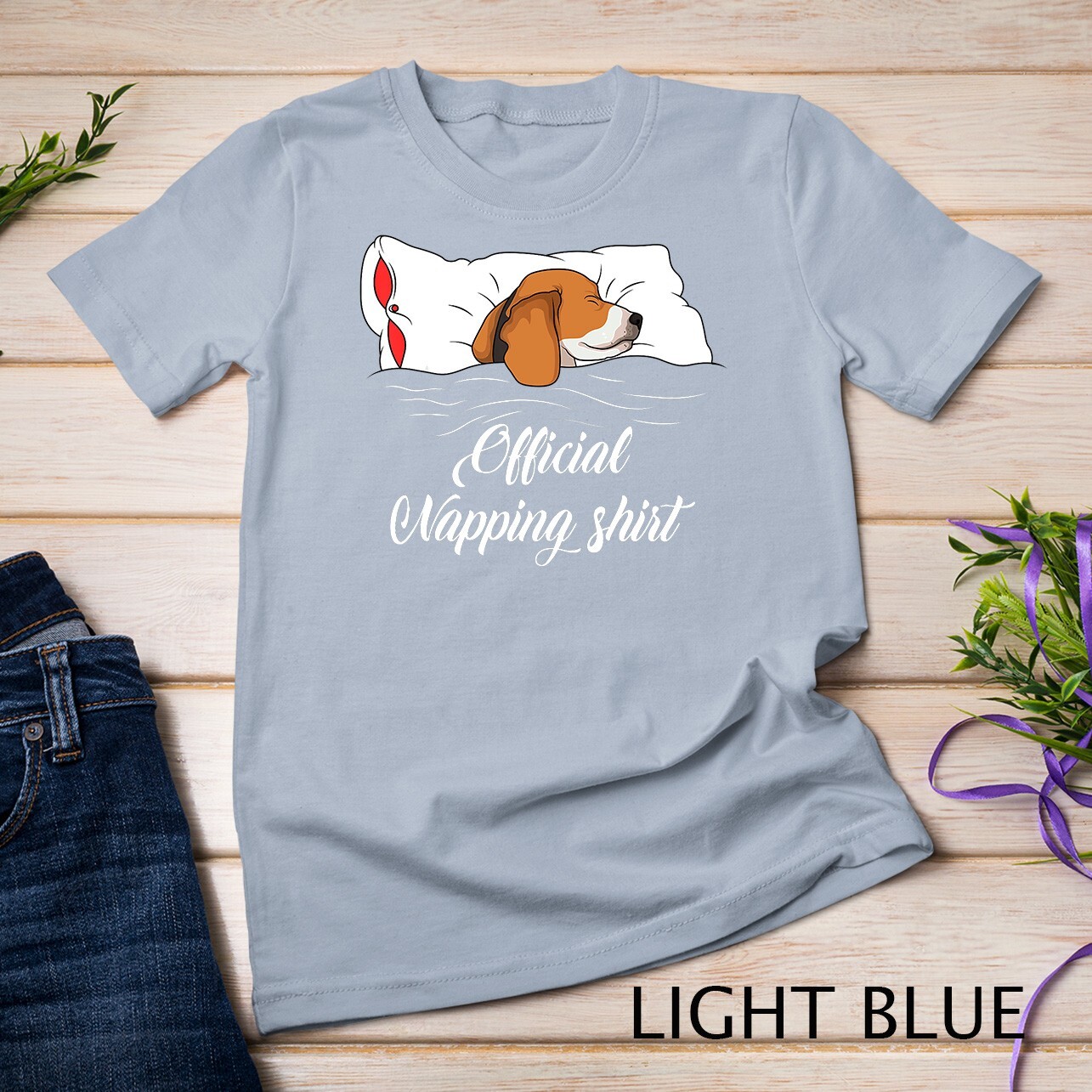 Sleeping Beagle Pyjamas Dog Lover Gift Official Napping Unisex T-shirt