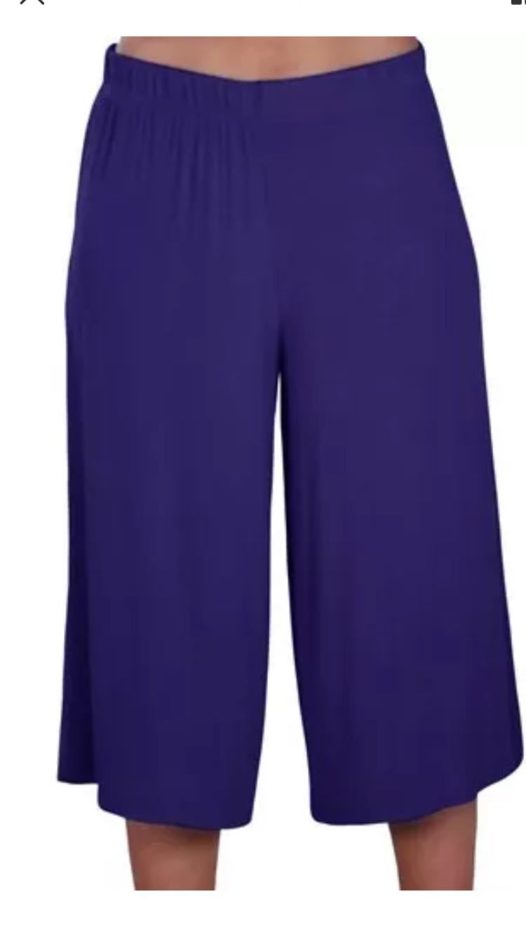 Ladies Women’s Elasticated Stretch Wide Leg Culottes Shorts Plus Size 8-26