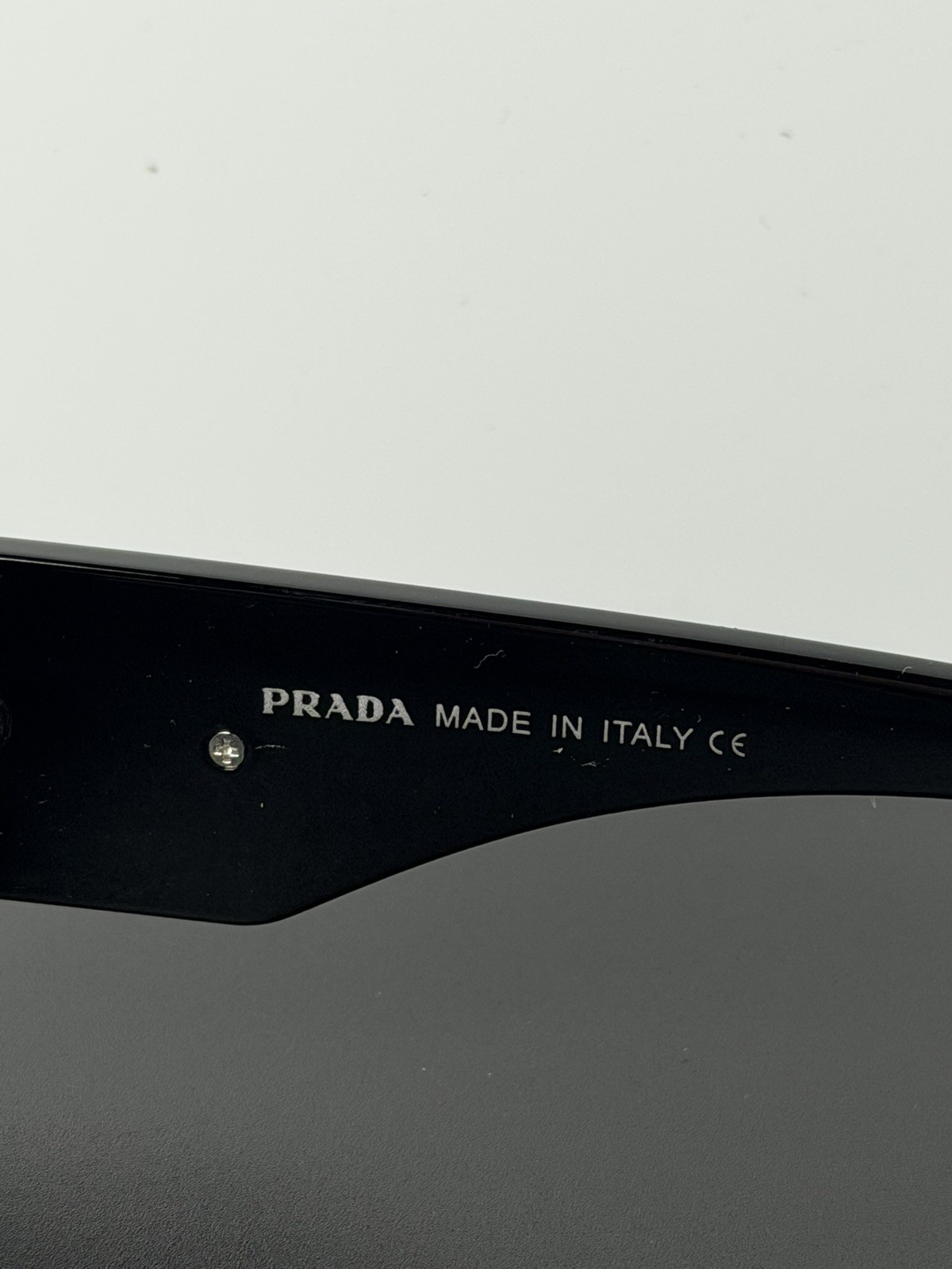 Prada Sunglasses 8297 Shiny Black/ Black lenses, Big 142 mm Frame Width, Italy