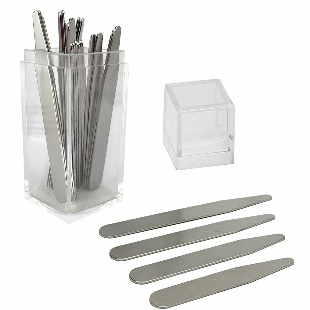 10/20/36/40 Magnetic Metal Collar Stays Stiffeners+10 Magnet Insert In Box Shirt