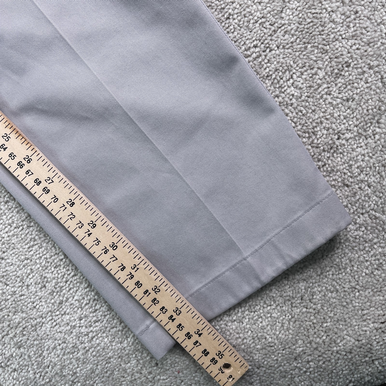 NEW LL Bean Pants Mens 35×34 Grey Wrinkle Free Double L Classic Fit Chino Slacks