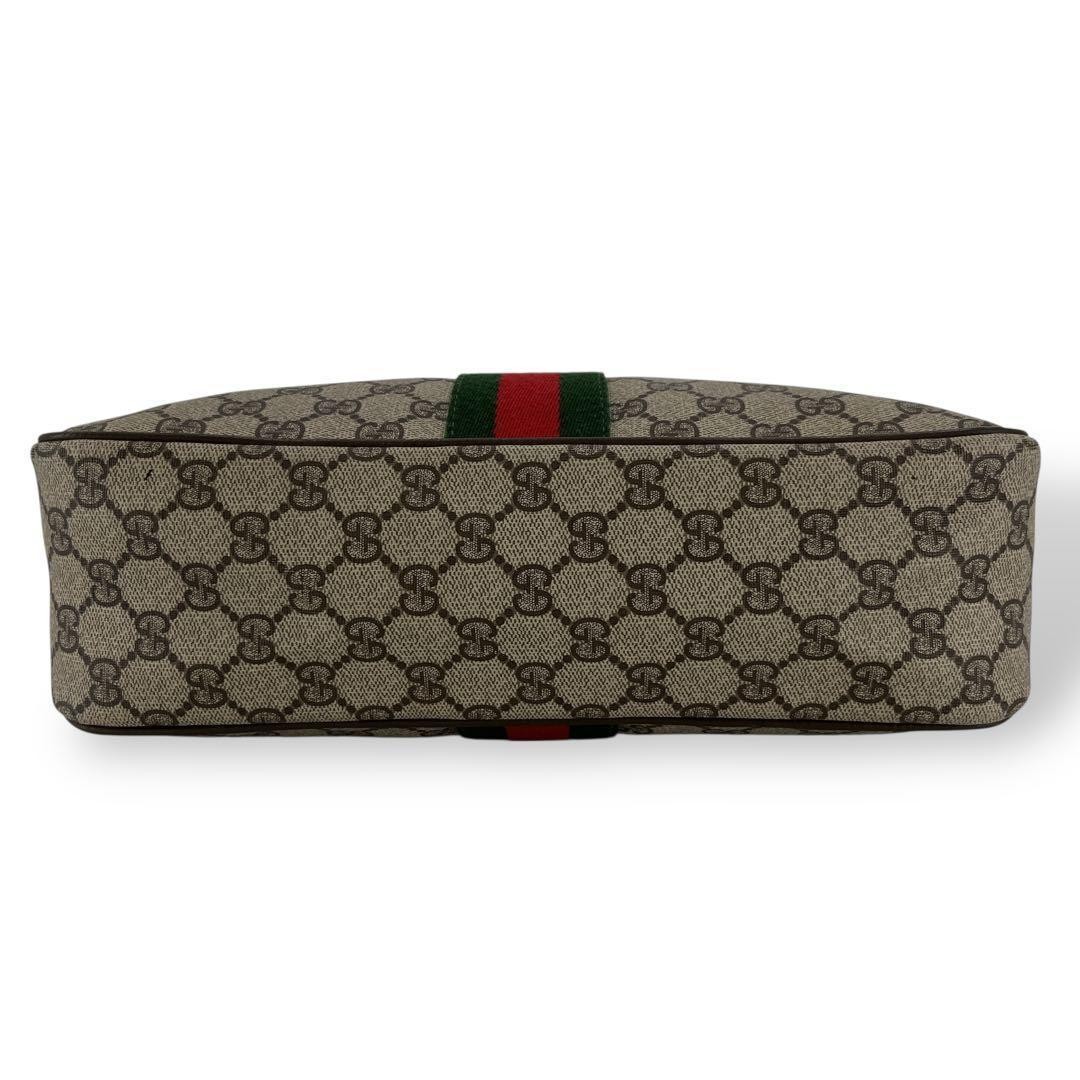 Gucci Mini Boston GG Supreme Web Stripe Handbag Beige Brown Auth rare limited