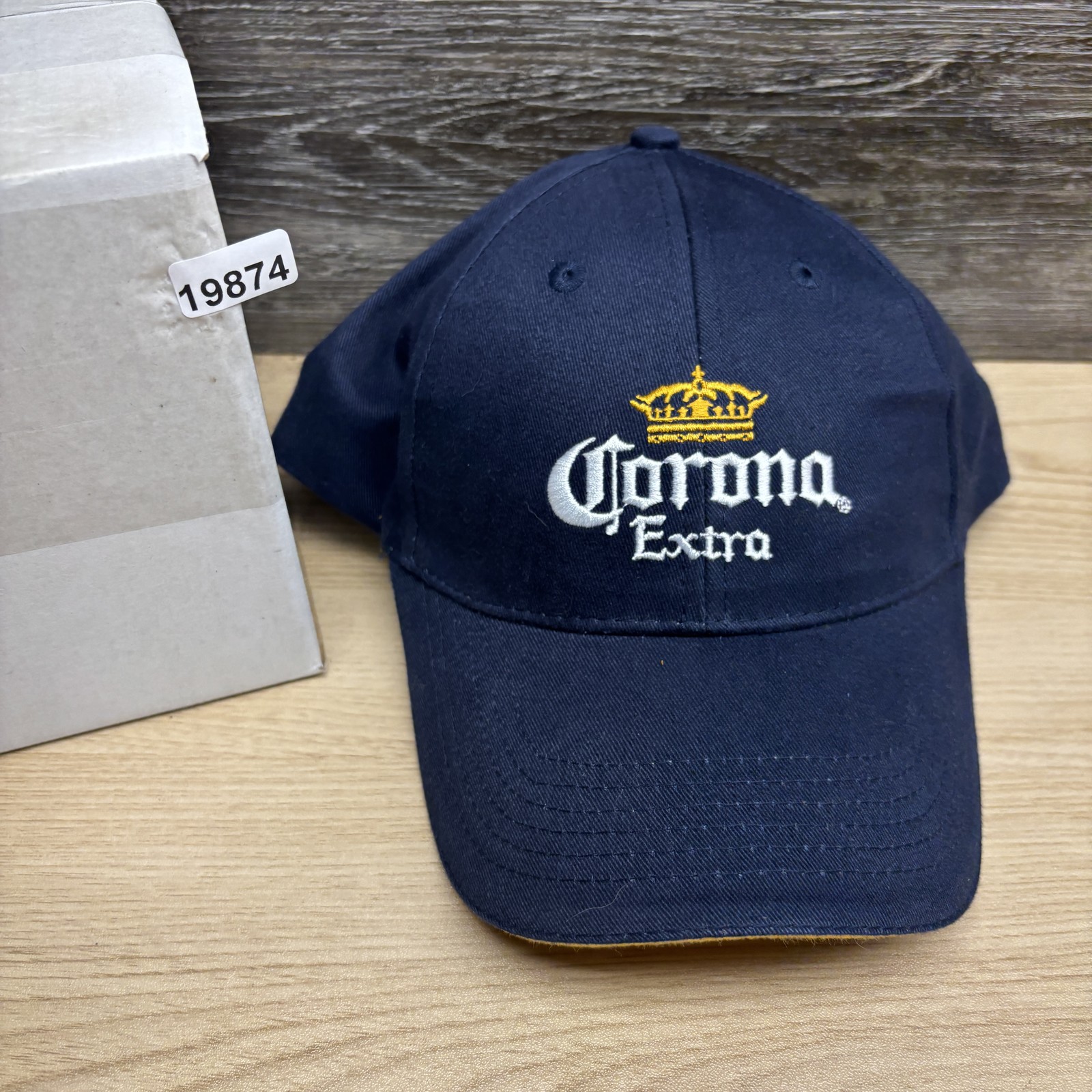 Corona Extra Hat Cap Strap Back Navy Yellow Logo Beer Brand Men