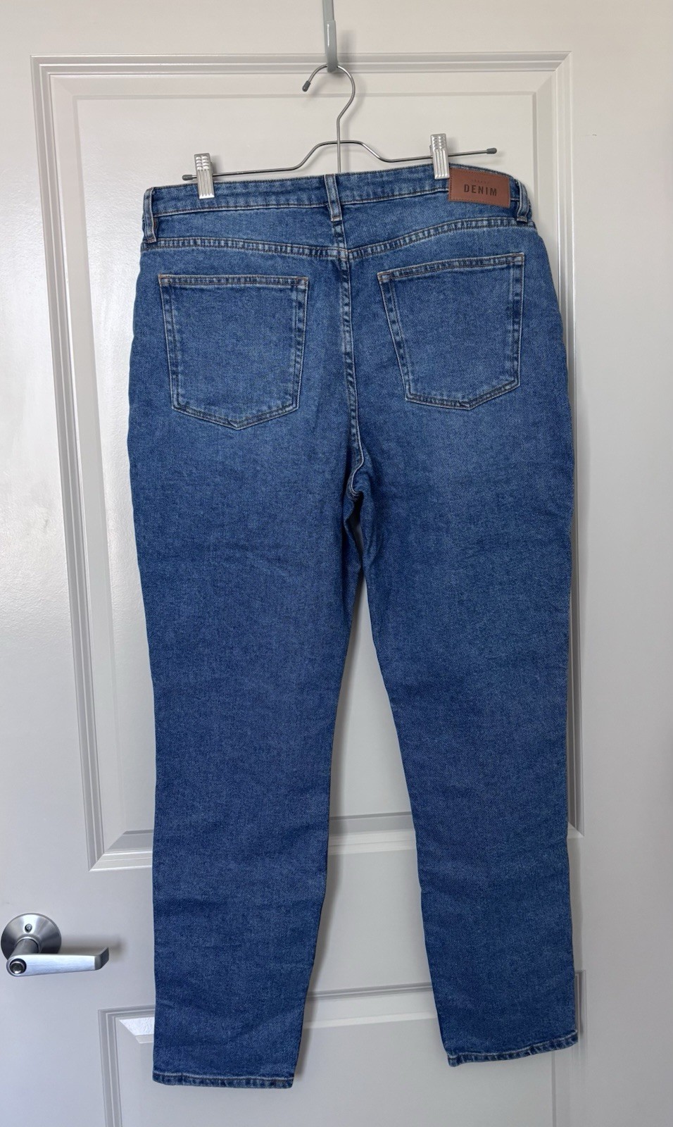 Sézane Women’s Brut Sexy Blue Denim Straight Jeans TALL size 12