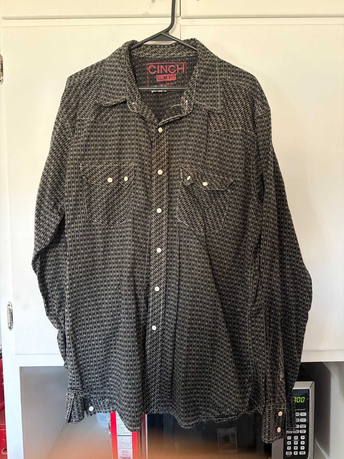 mens cinch long sleeve shirt size large