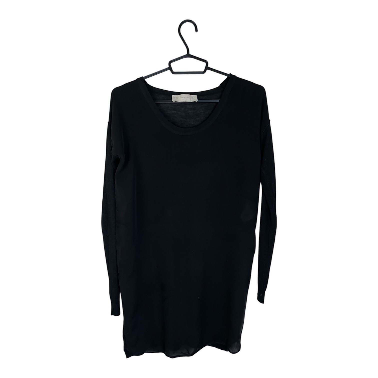 Authentic Stella McCartney Black Silk Blend Tunic Dress Size IT 42 Made in Italy