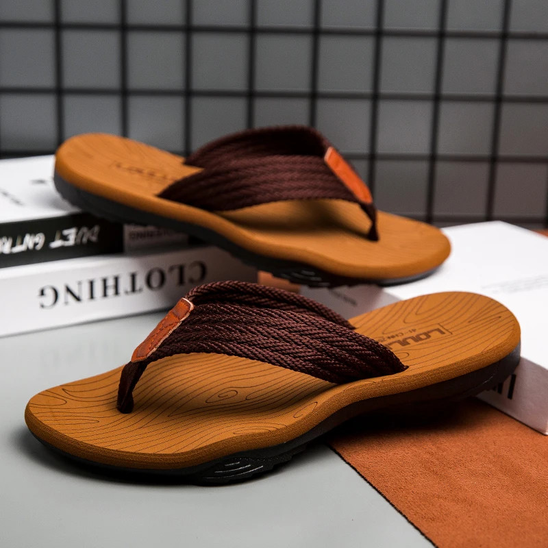 Men Flip Flop Sandals Slip-On Summer Beach Casual Footwear Slides Slippers Gift