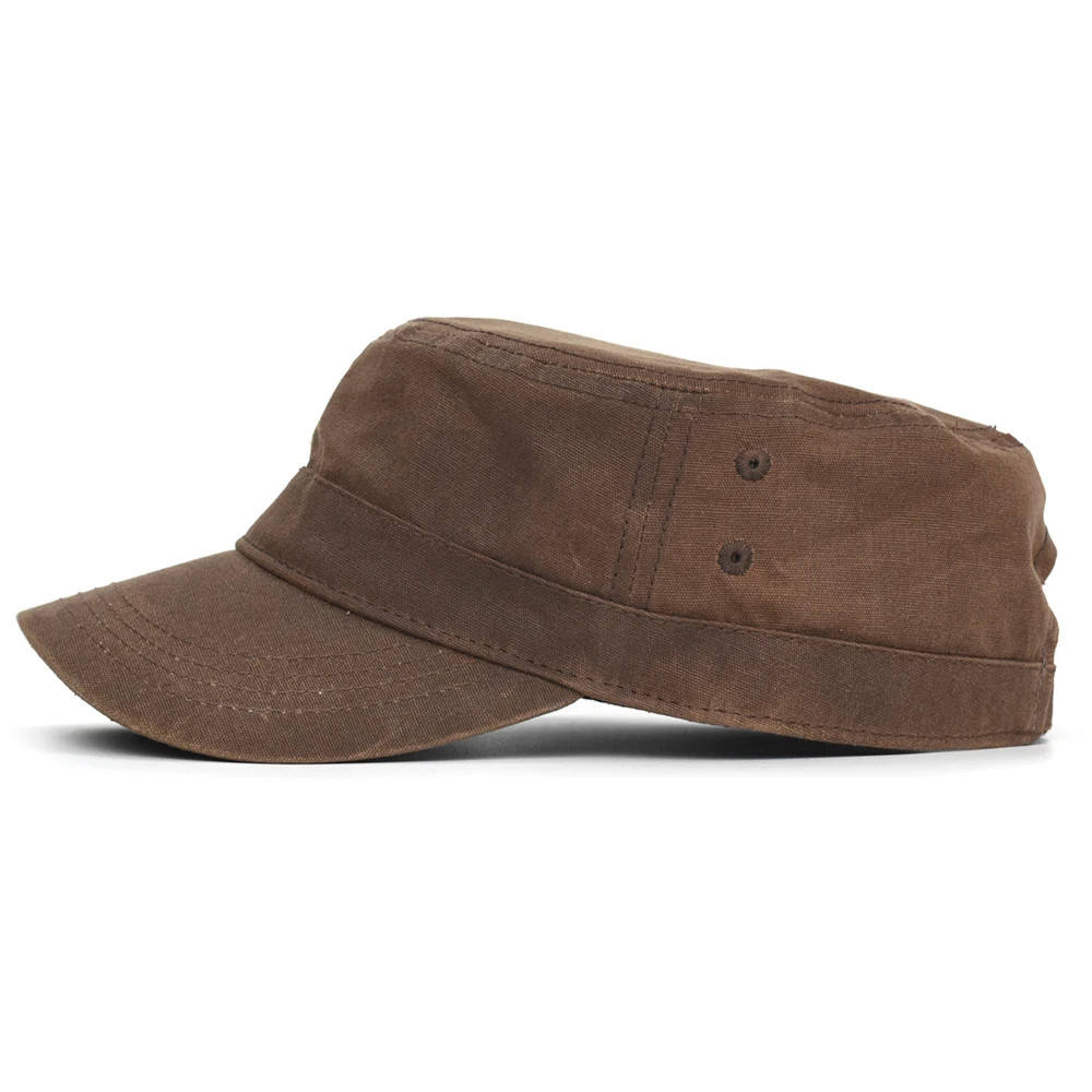 Waxed Canvas Cotton Military Caps Men Waterproof Cadet Army Cap Unique Design