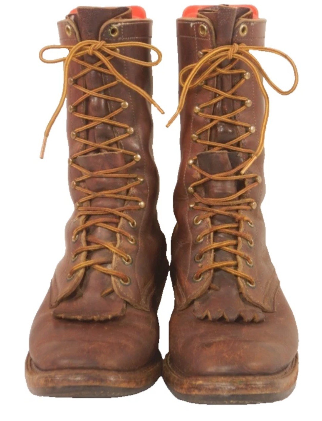White’s Boots 9-Inch Brown Leather Plain Toe Smoke Jumper Size 9 D