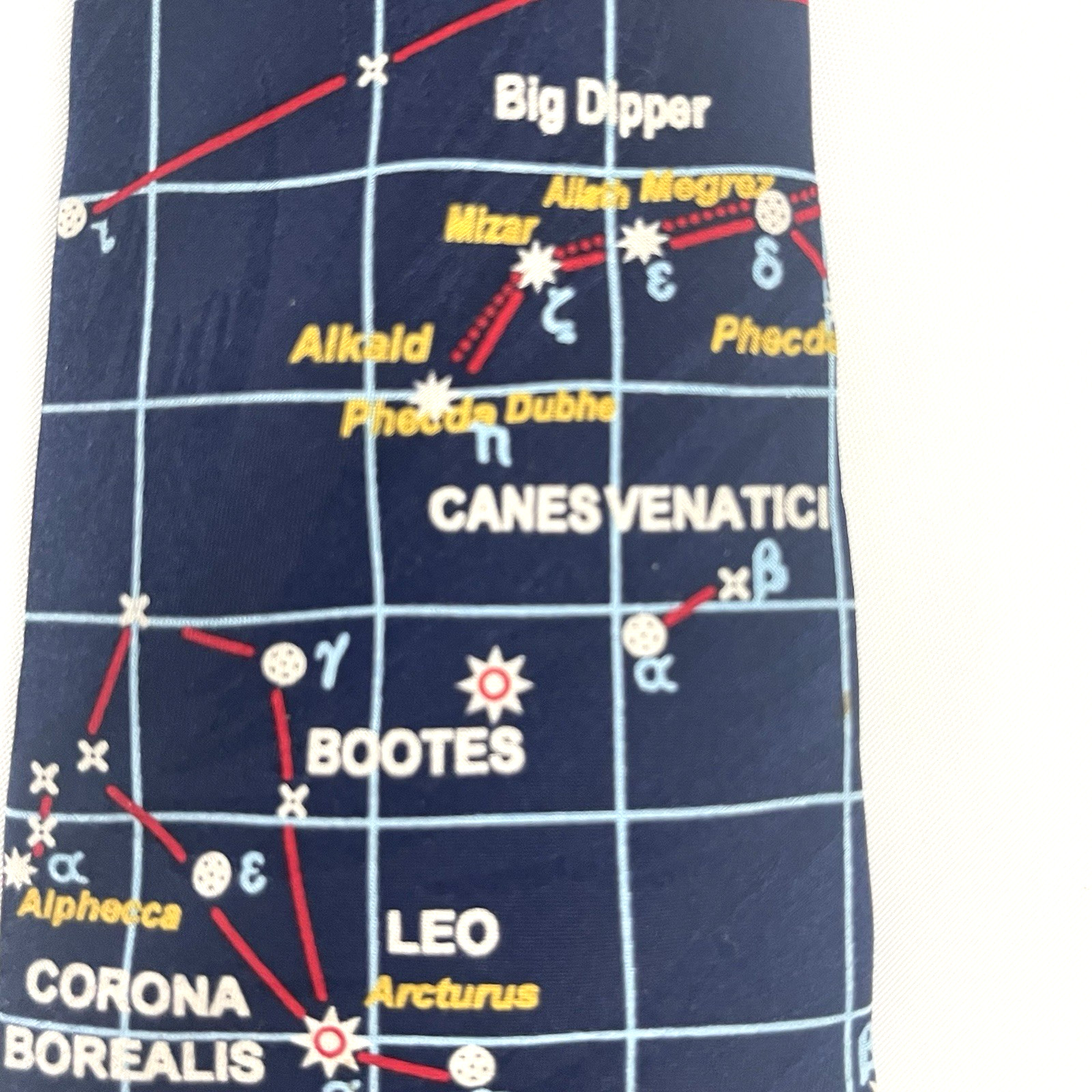 Museum Artifacts Silk Tie Constellation Celestial Star Map Astronomy USA Made