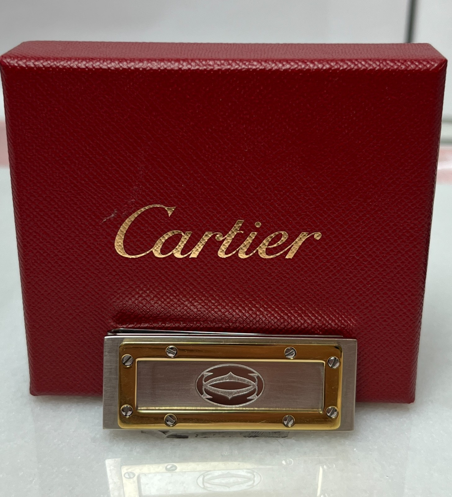 Cartier Santos Money Clip Must De Cartier Bill Clip Gold & Silver Color men’s