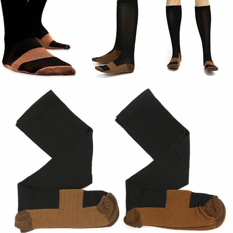 Copper Compression Socks 20-30mmHg Graduated Support Men’s Women’s S-XXL 10 Pair