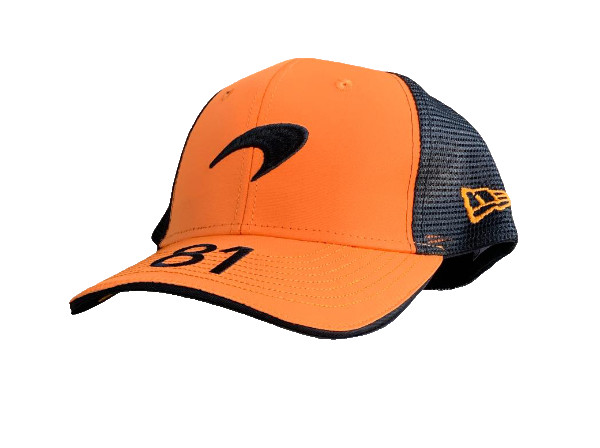 McLaren F1 Racing 2025 Oscar Piastri 81 Papaya/Black Trucker Cap. Factory 2nd.
