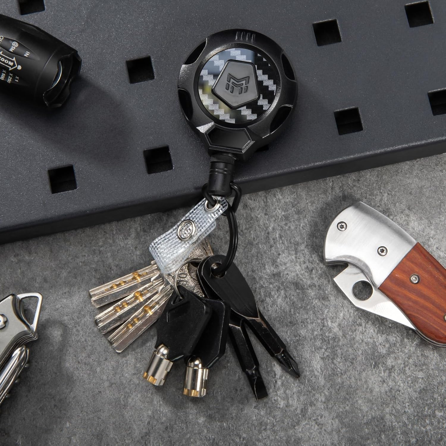 Upgraded Heavy Duty Retractable Keychain with Belt Clip, 10 OZ Retraction, 31.5″