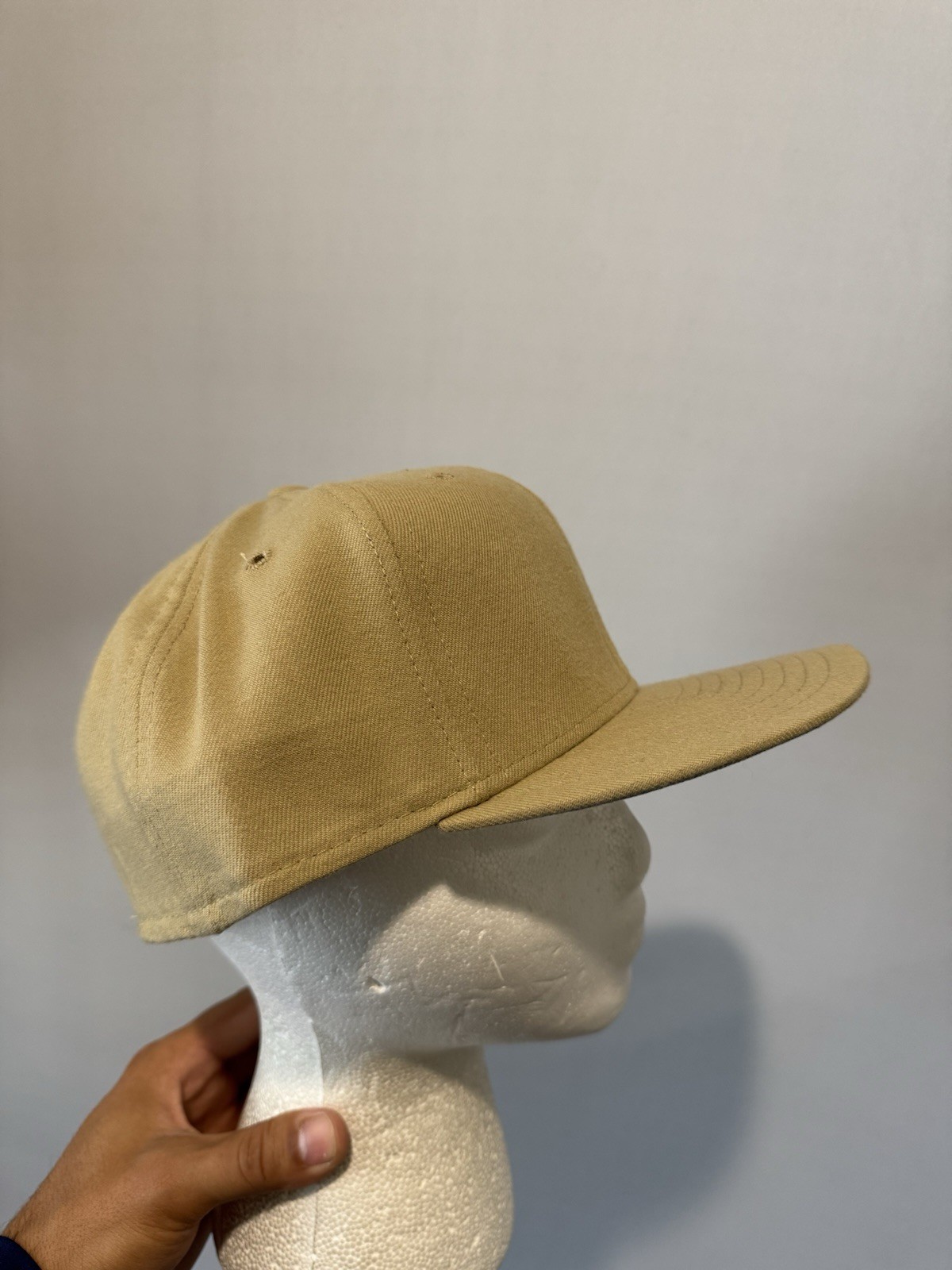vintage new era blank fitted hat cap size 7 1/2 deadstock NWOT 90s made in USA