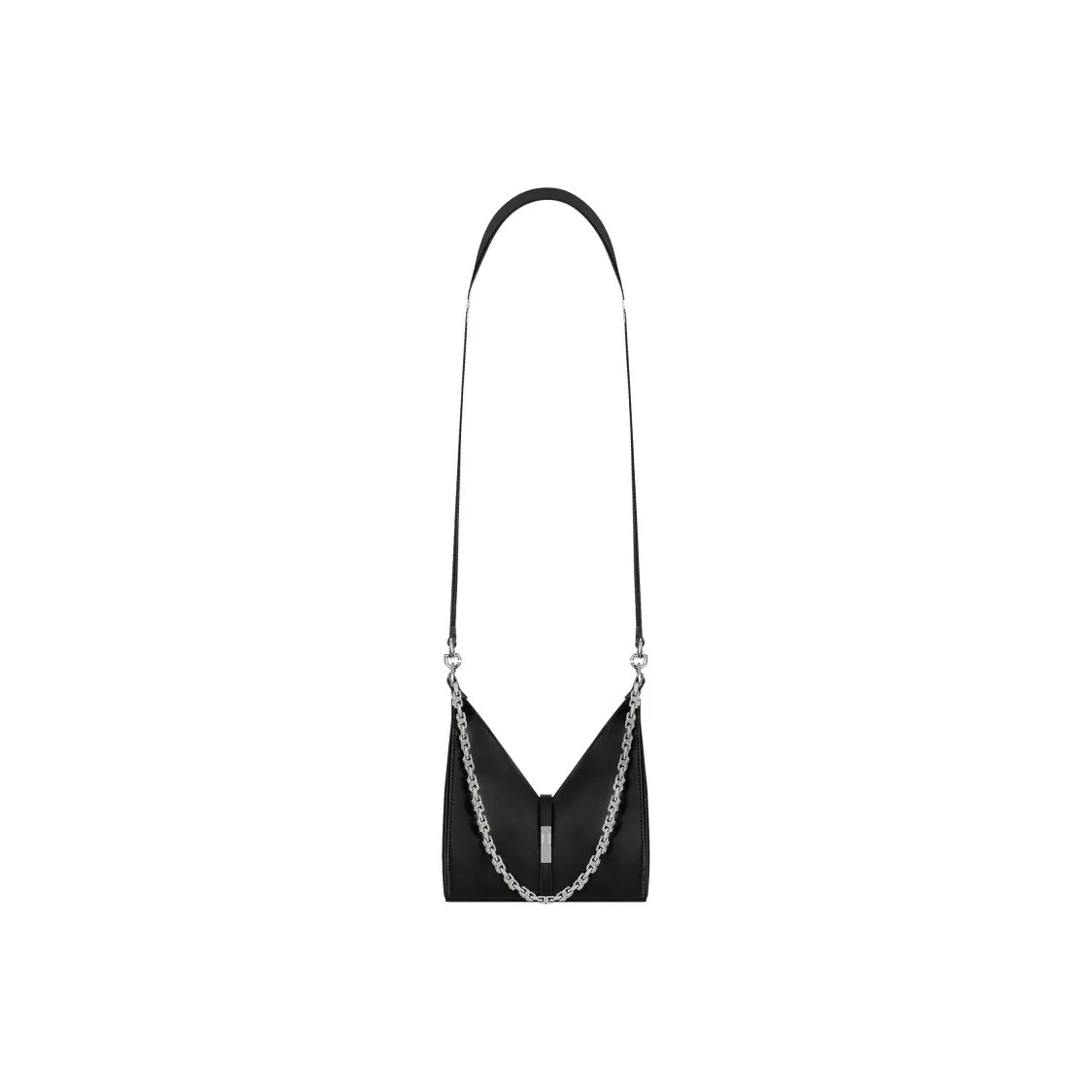 GIVENCHY cut-out Silver G-Cube Chain Tote Shoulder Bag Women’s 7.8×2.3×8.6 in