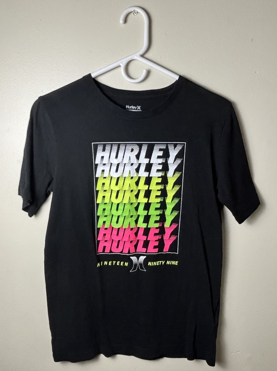 Hurley 1999 Neon Graphic T-Shirt Boy’s Size XL 13-15 YRS