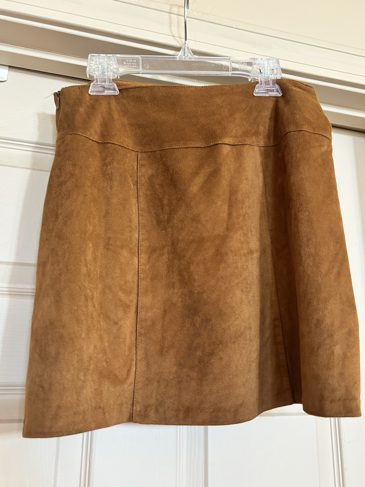 Cato Brown Size 2 Lined Faux Suede Skirt Tribal Boho Indian Hippie Western