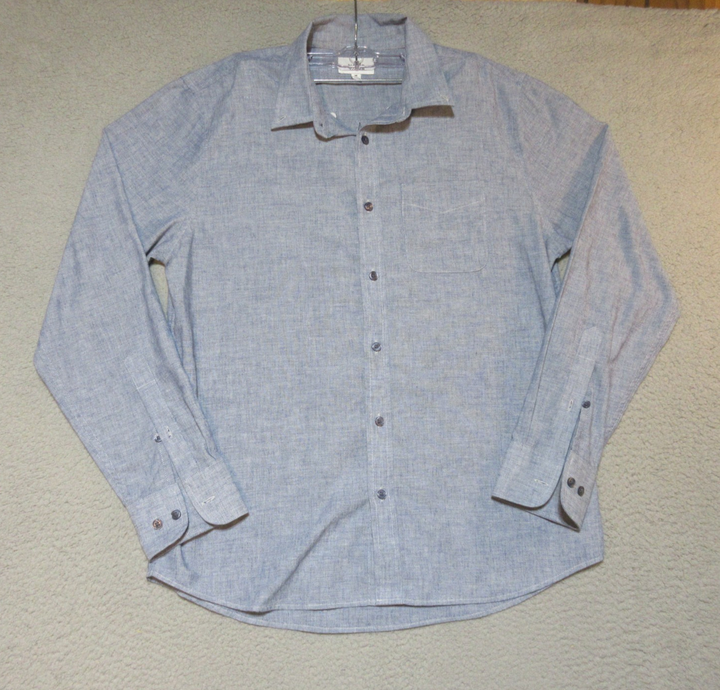 Wills Shirt Medium Mens Linen Blend Button Down