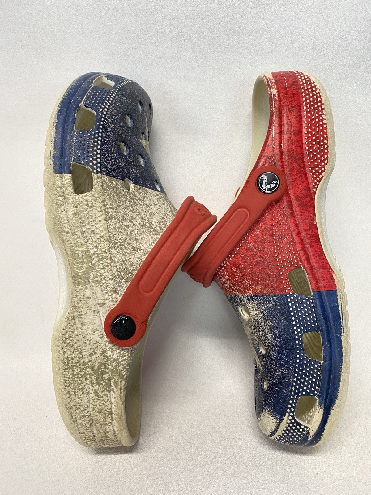 Crocs Texas Flag Lone Star State July 4 Red White Blue Size 11 W 9 M Clogs U2