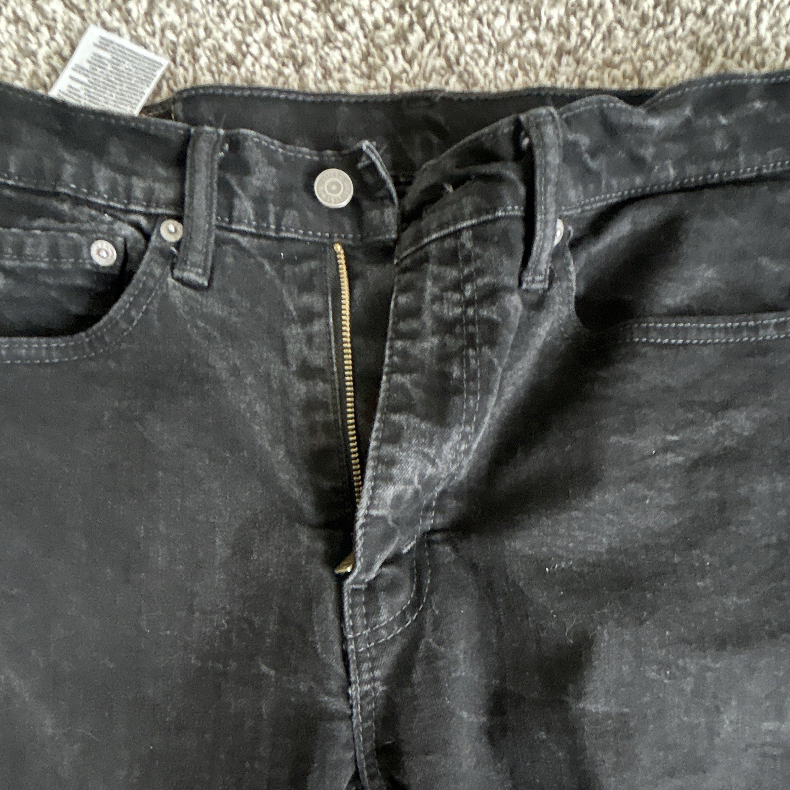 Levi’s Men’s 5-Pocket Tapered Jeans Black Dark Wash Mid Rise Size 30