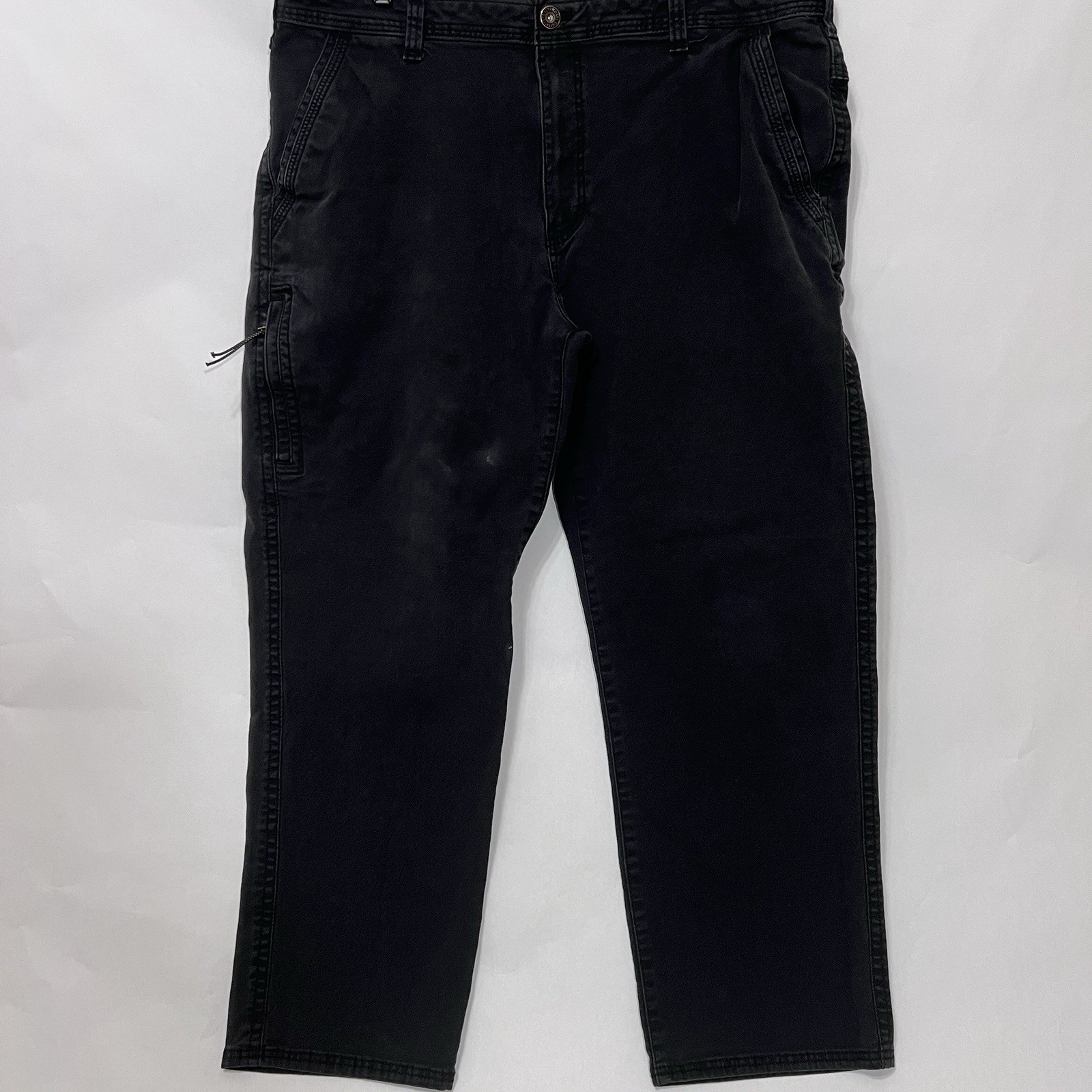 Legendary Outfitters Canvas Outdoor Carpenter Utility Pants Black Stretch 40X30