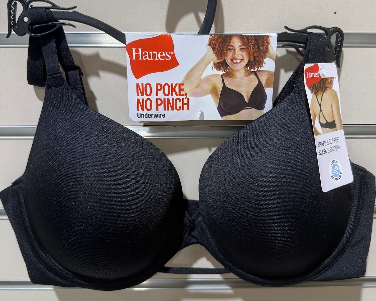 Hanes Bra DreamWire Underwire No Poke No Pinch Convertible Choose Color & Size