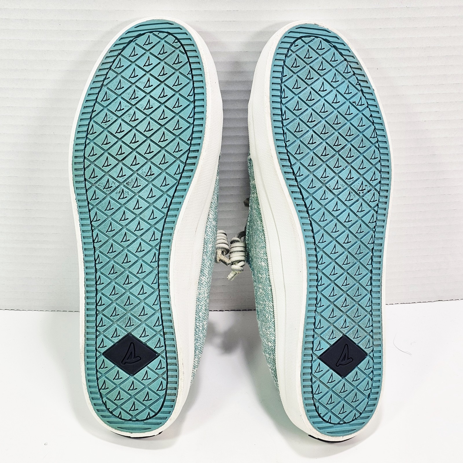 Sperry Top-Sider Womens 8.0 M Crest Ebb Canvas Sandwash Sneakers Teal Slip-on