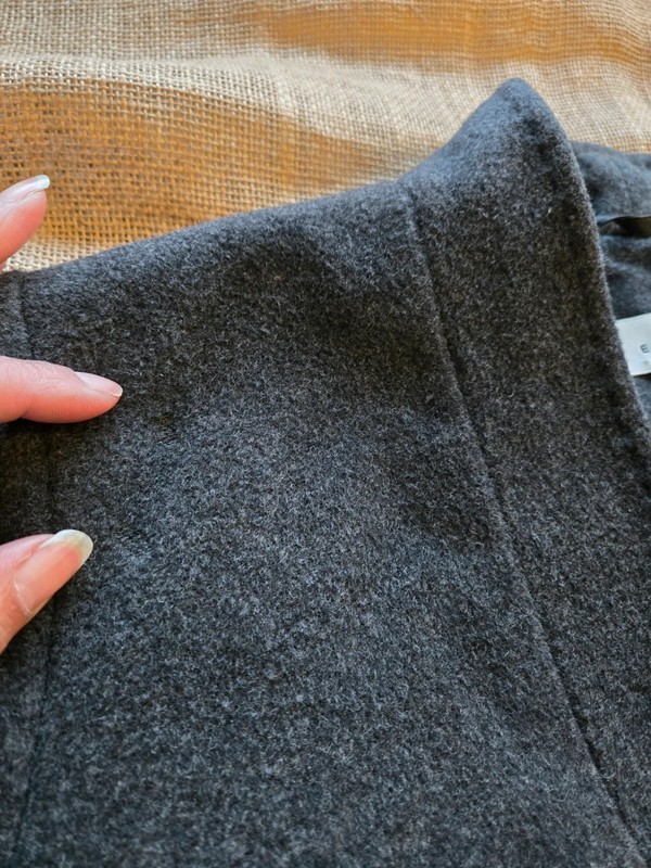 ELVI Grey Virgin Wool & Cashmere Jacket | Size 22 | Quiet Luxury