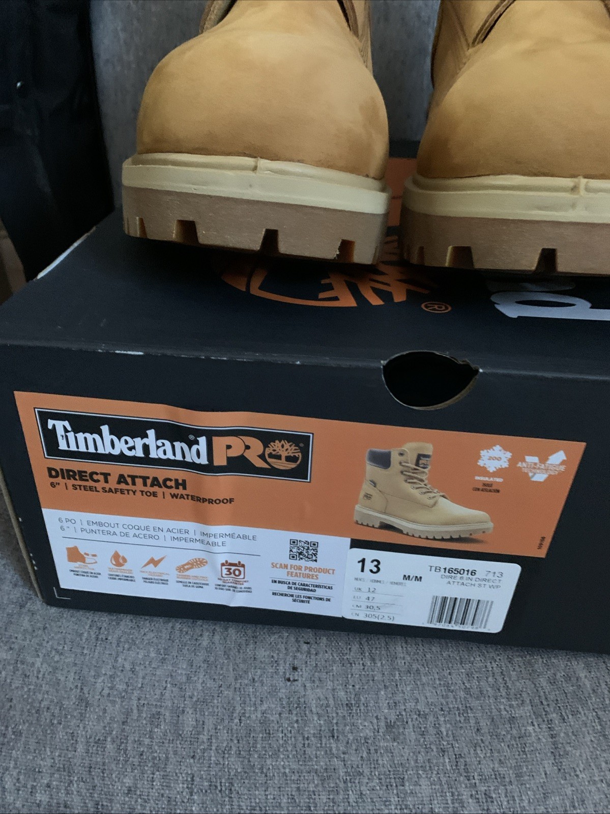 Pick Size/Color – Timberland Pro Men’s Black DIRECT ATTACH 6″ Waterproof Boots