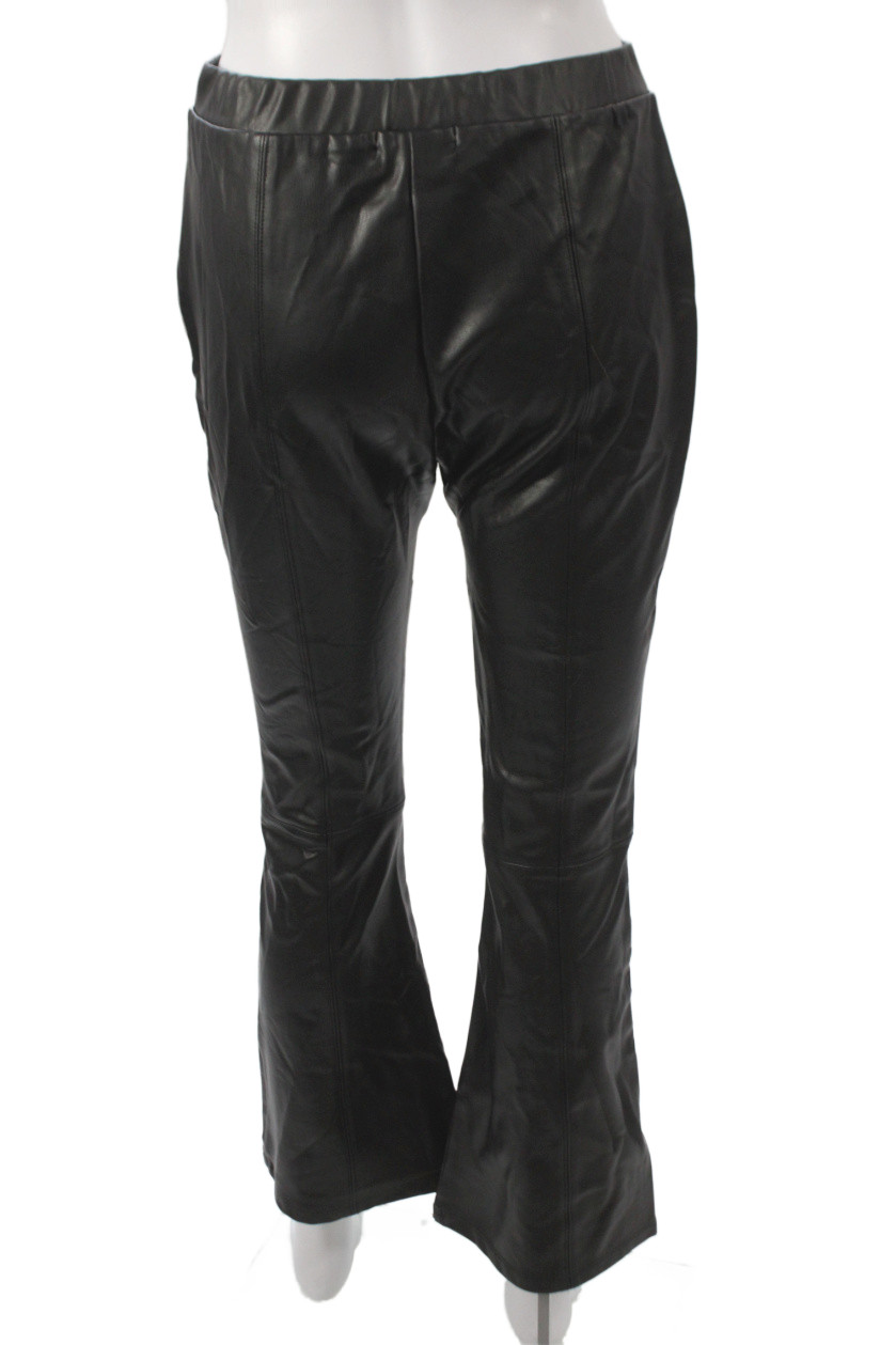 Generation Love Women Black Pull On Solid Polyurethane Pants Size M