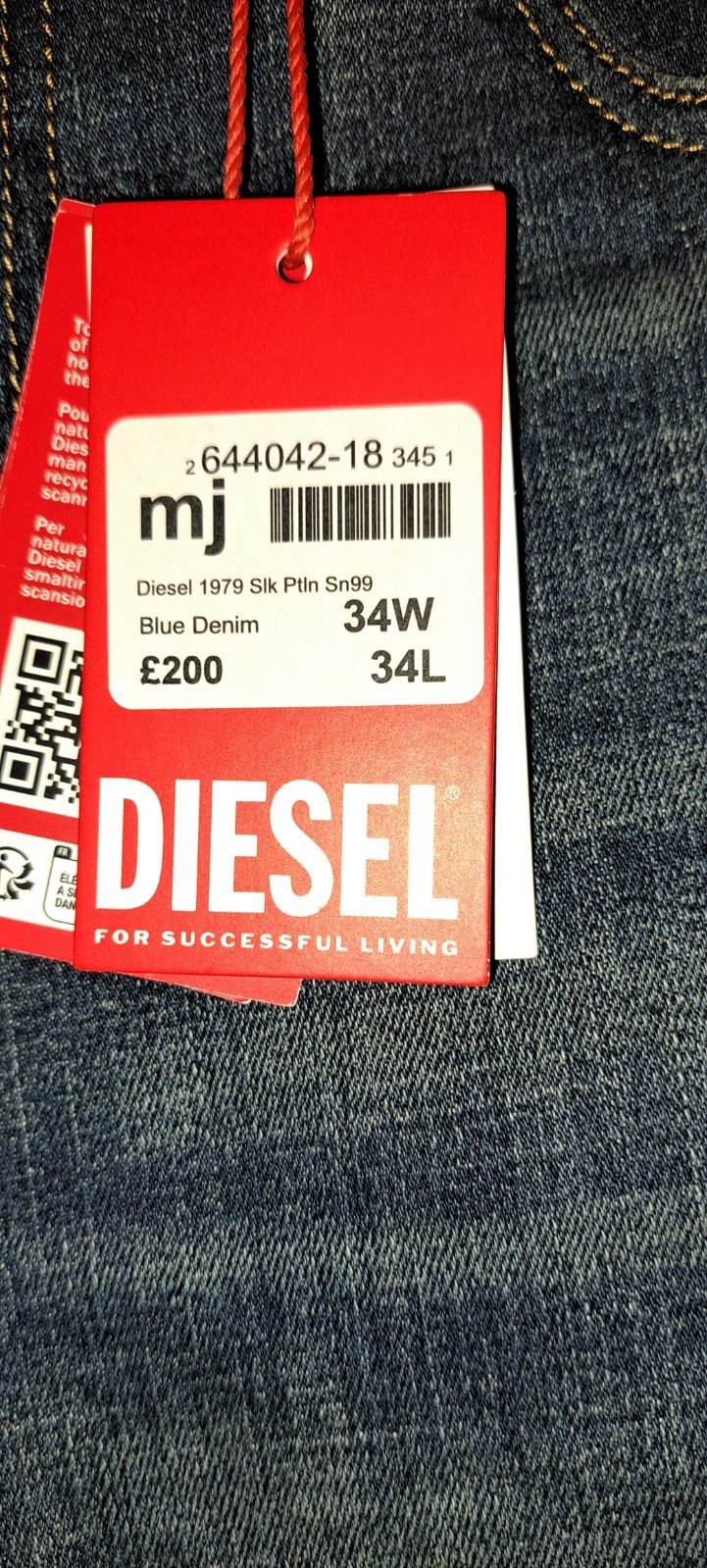 New Diesel 1979 Sleenker Skinny Stretch Blue Denim Jeans RRP £200