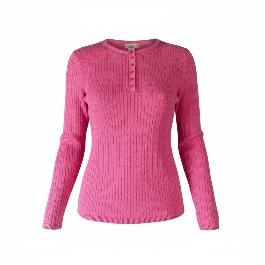 Duck Head Women’s 100% Cotton Knit Sweater Pink Size Large